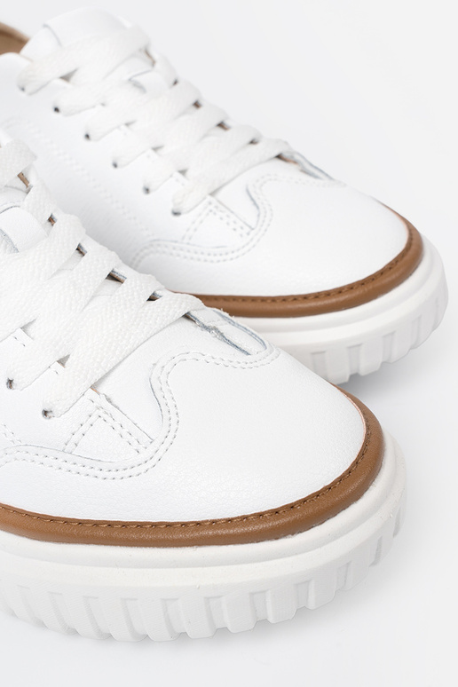 baltos spalvos Sneakers modelio batai oda platformie Sergio Leone