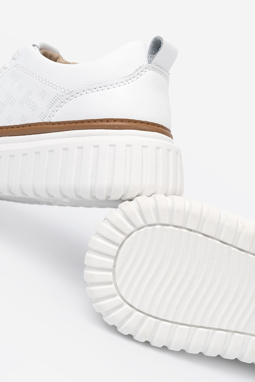 baltos spalvos Sneakers modelio batai oda platformie Sergio Leone