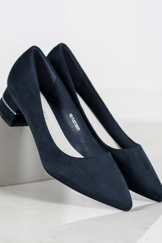 Bateliai su dekoratyvine juostele mėlynos spalvos