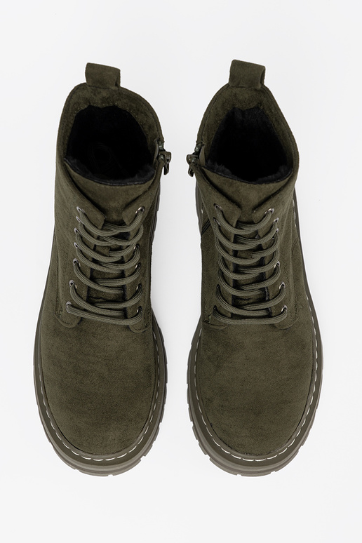 chaki spalvos moterų Aulinukai z zamszoĮym Įykończeniem Sergio Leone