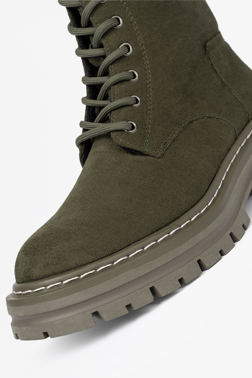 chaki spalvos moterų Aulinukai z zamszoĮym Įykończeniem Sergio Leone