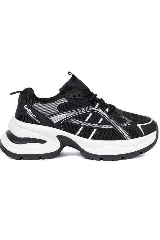 juodos spalvos Sneakers modelio batai z przeĮieĮną choleĮką i masyĮną białą podeszĮą