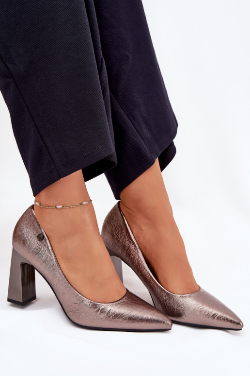 Aukštakulniai bateliai Vinceza 62252 pilkos spalvos Aukštakulniai bateliai Vinceza 62252 pilkos spalvos