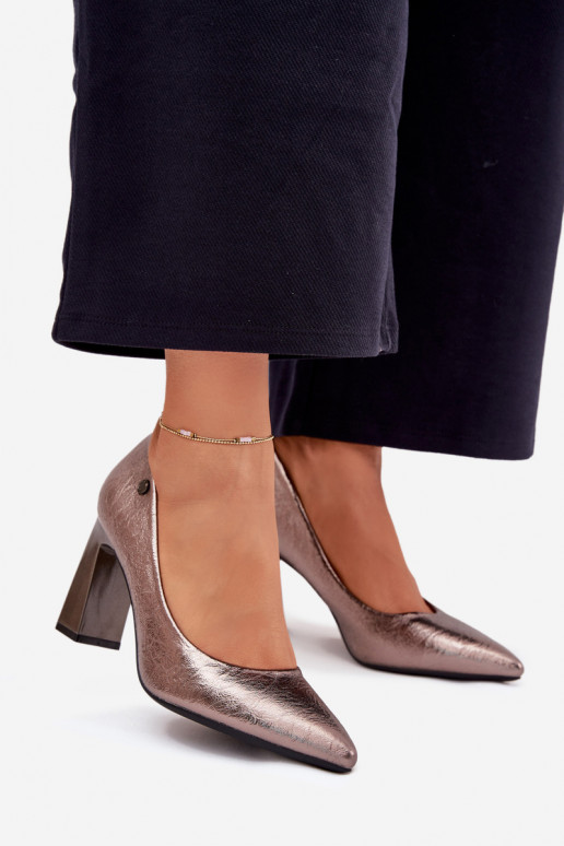 Aukštakulniai bateliai Vinceza 62252 pilkos spalvos Aukštakulniai bateliai Vinceza 62252 pilkos spalvos