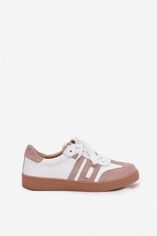 Oda Sneakers modelio batai Moteriškas Vinceza 79557 Baltos-smėlio spalvos