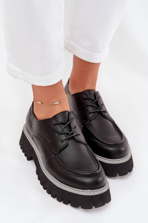 batai moteriški mokasinai Su raišteliu Big Star NN274052 juodos spalvos