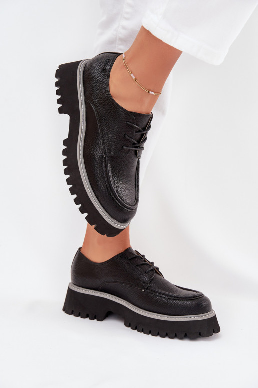 batai moteriški mokasinai Su raišteliu Big Star NN274052 juodos spalvos