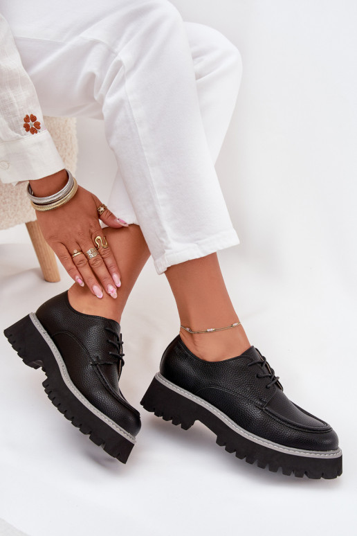 batai moteriški mokasinai Su raišteliu Big Star NN274052 juodos spalvos