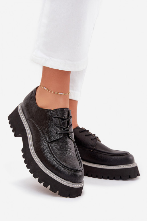 batai moteriški mokasinai Su raišteliu Big Star NN274052 juodos spalvos