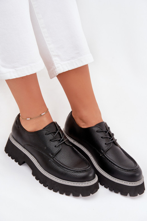 batai moteriški mokasinai Su raišteliu Big Star NN274052 juodos spalvos