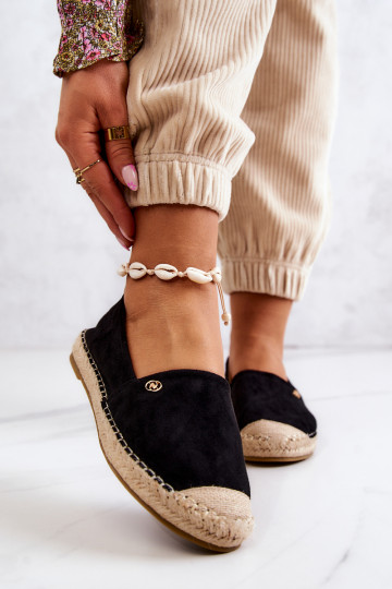 Moteriškas Zomšinės espadrilės juodos spalvos Joaquin