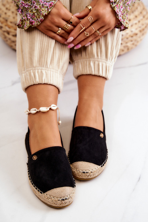 Moteriškas Zomšinės espadrilės juodos spalvos Joaquin