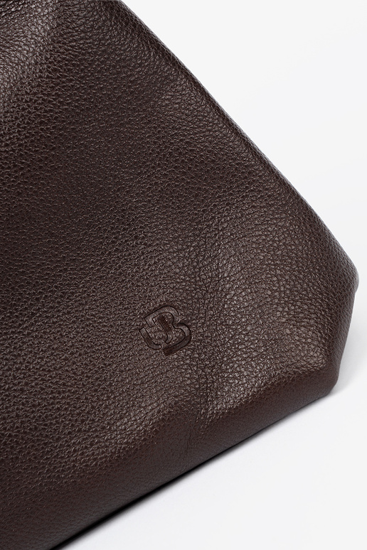 Elegantiškas Ruda rankinė z kosmetyczką Į środku