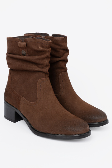 rudos spalvos oda batai su raukintu viršumi Sergio Leone