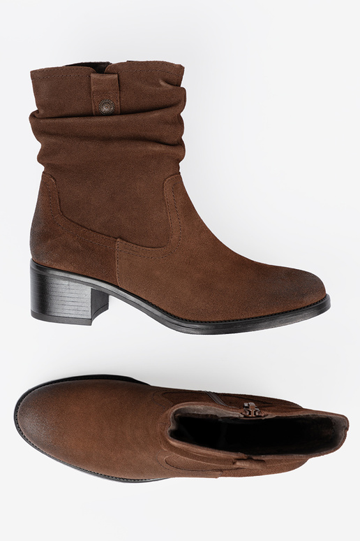 rudos spalvos oda batai su raukintu viršumi Sergio Leone