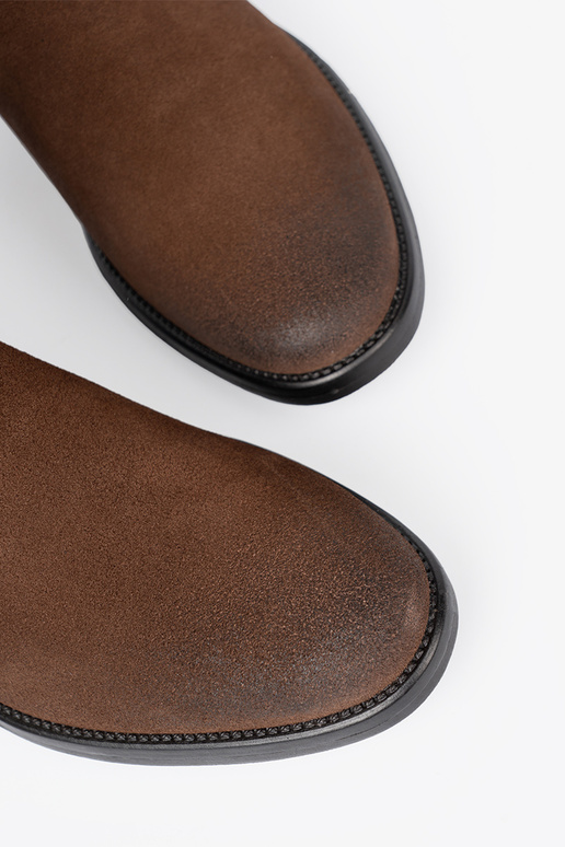 rudos spalvos oda batai su raukintu viršumi Sergio Leone