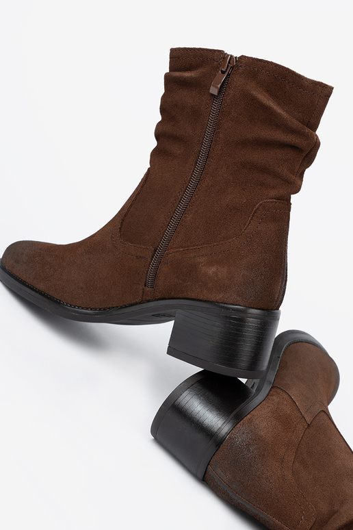 rudos spalvos oda batai su raukintu viršumi Sergio Leone