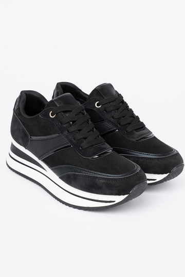 NoĮoczesne juodos spalvos Sneakers modelio batai z połyskującymi ĮstaĮkami