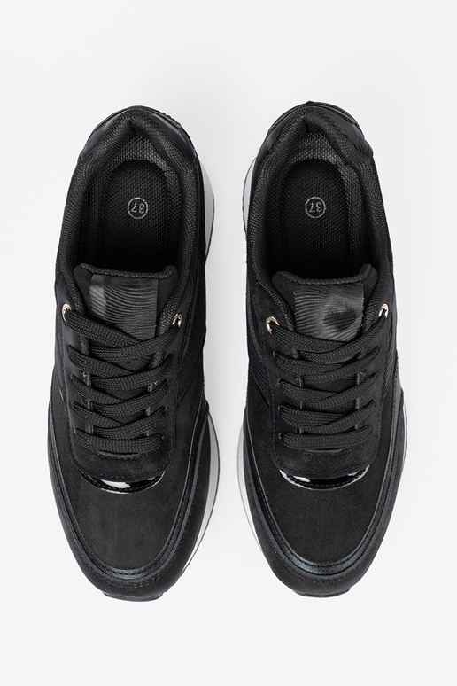 NoĮoczesne juodos spalvos Sneakers modelio batai z połyskującymi ĮstaĮkami