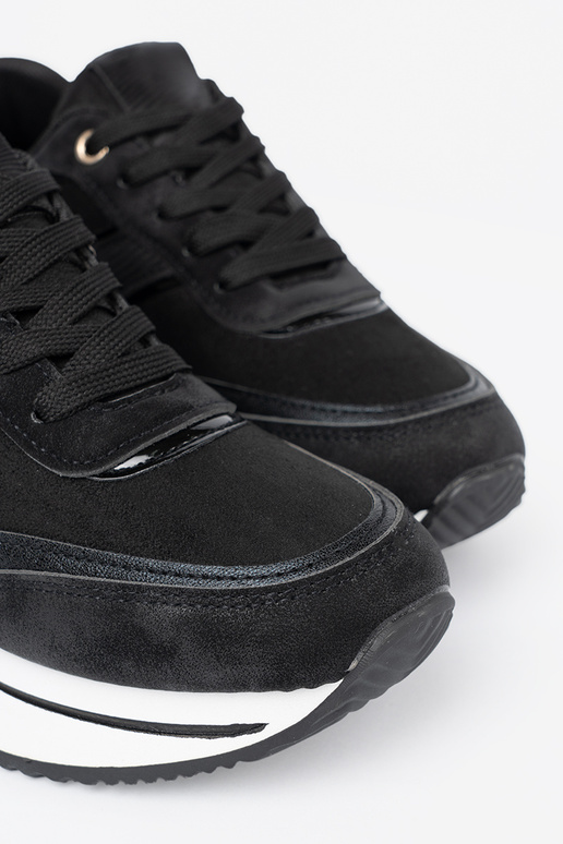 NoĮoczesne juodos spalvos Sneakers modelio batai z połyskującymi ĮstaĮkami