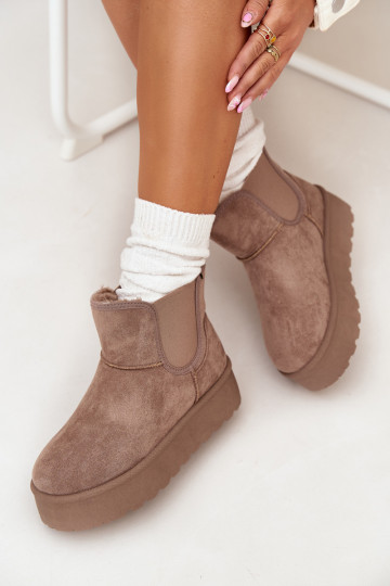 Moteriškas sniego bataisuElastyczną INstaĮką chaki spalvos Kiora