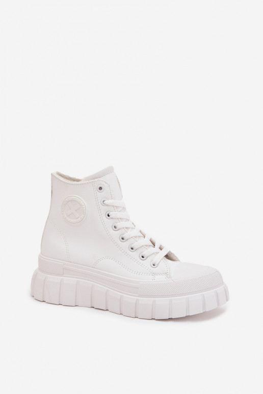 pašiltinti laisvalaikio batai su auliuku Moteriškas su platforma Užraktas baltos spalvos Sarira