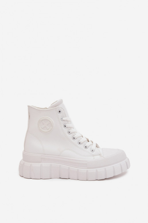 pašiltinti laisvalaikio batai su auliuku Moteriškas su platforma Užraktas baltos spalvos Sarira