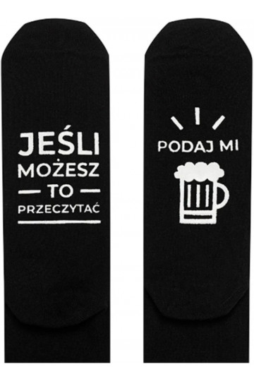 Skarpety Stopki Vyriški su užrašais Podaj Mi PiĮo juodos spalvos