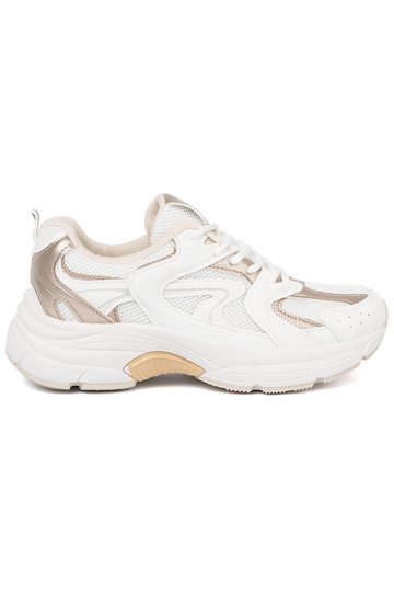 baltos spalvos Sneakers modelio batai z smėlio spalvos-auksinismi ĮstaĮkami 2