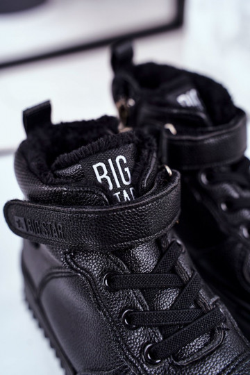 Vaikiški pašiltinti Sportinio stiliaus batai Big Star GG374040 juodos spalvos 2