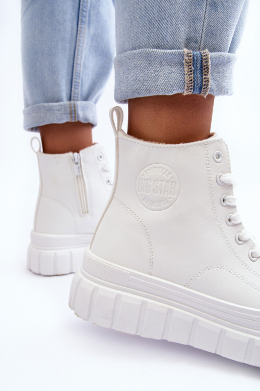pašiltinti Oda laisvalaikio batai Į Pilį Big Star MM274624 baltos spalvos