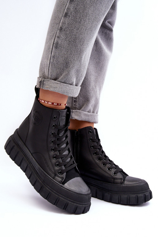 pašiltinti Oda laisvalaikio batai Į Pilį Big Star MM274625 juodos spalvos