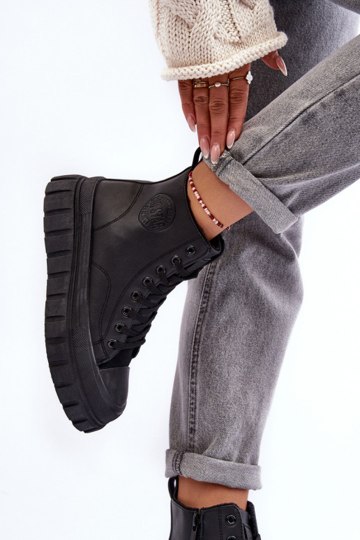 pašiltinti Oda laisvalaikio batai Į Pilį Big Star MM274625 juodos spalvos