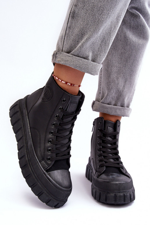 pašiltinti Oda laisvalaikio batai Į Pilį Big Star MM274625 juodos spalvos