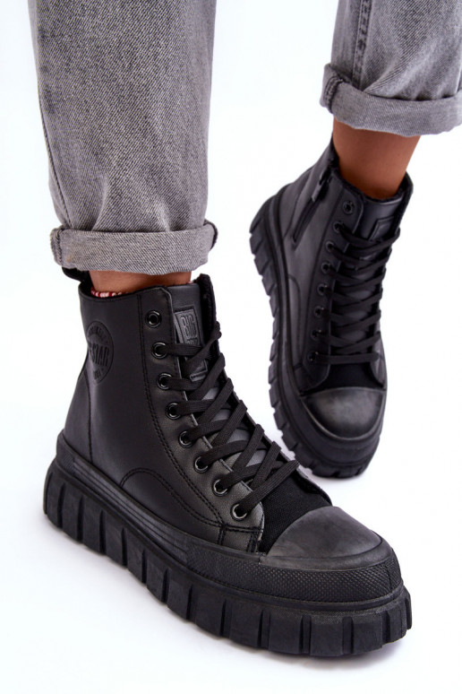 pašiltinti Oda laisvalaikio batai Į Pilį Big Star MM274625 juodos spalvos