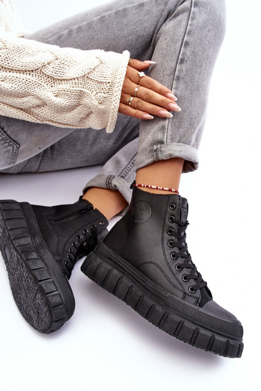 pašiltinti Oda laisvalaikio batai Į Pilį Big Star MM274625 juodos spalvos