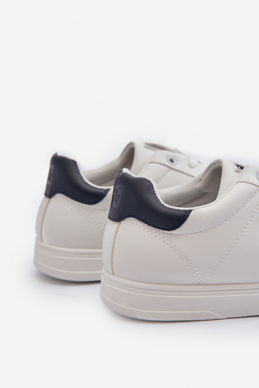 Žemas Vyriški laisvalaikio batai iš eko odos Big Star NN174282 baltos spalvos