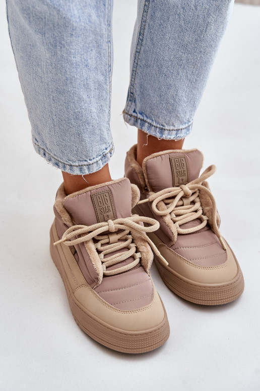 sniego batai Moteriškas Big Star OO274A532 smėlio spalvos sniego batai Moteriškas Big Star OO274A532 smėlio spalvos