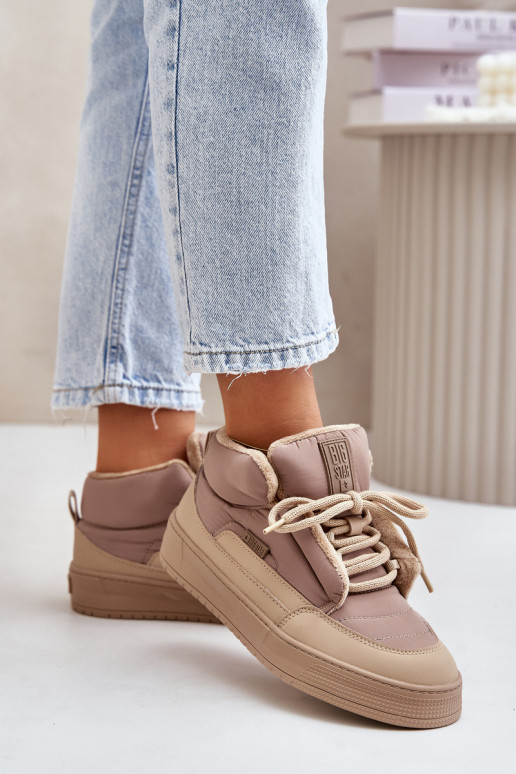 sniego batai Moteriškas Big Star OO274A532 smėlio spalvos sniego batai Moteriškas Big Star OO274A532 smėlio spalvos