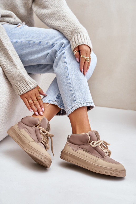 sniego batai Moteriškas Big Star OO274A532 smėlio spalvos sniego batai Moteriškas Big Star OO274A532 smėlio spalvos