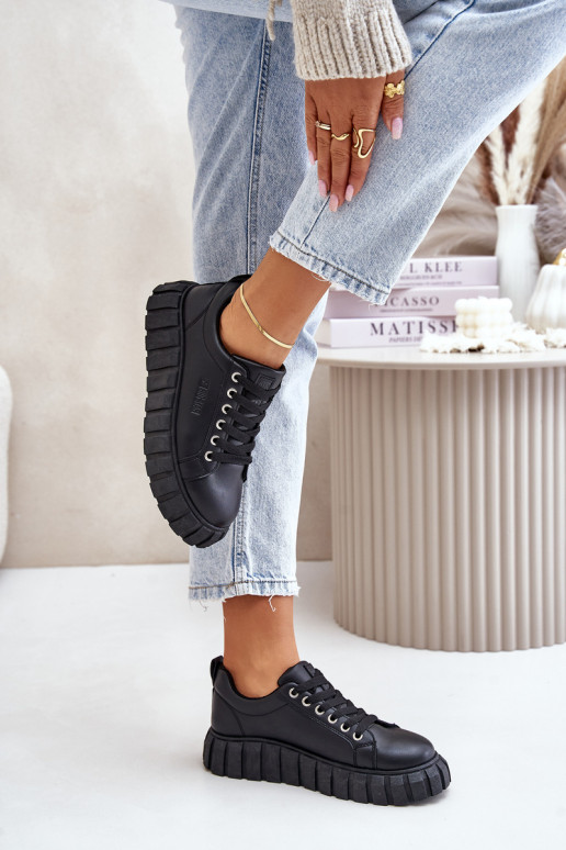 pašiltinti Sneakers modelio batai Moteriškas Big Star MM274617 juodos spalvos pašiltinti Sneakers modelio batai Moteriškas Big Star MM274617 juodos spalvos