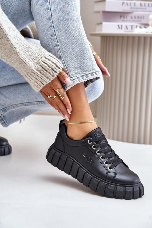 pašiltinti Sneakers modelio batai Moteriškas Big Star MM274617 juodos spalvos pašiltinti Sneakers modelio batai Moteriškas Big Star MM274617 juodos spalvos