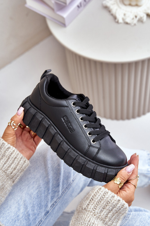 pašiltinti Sneakers modelio batai Moteriškas Big Star MM274617 juodos spalvos pašiltinti Sneakers modelio batai Moteriškas Big Star MM274617 juodos spalvos