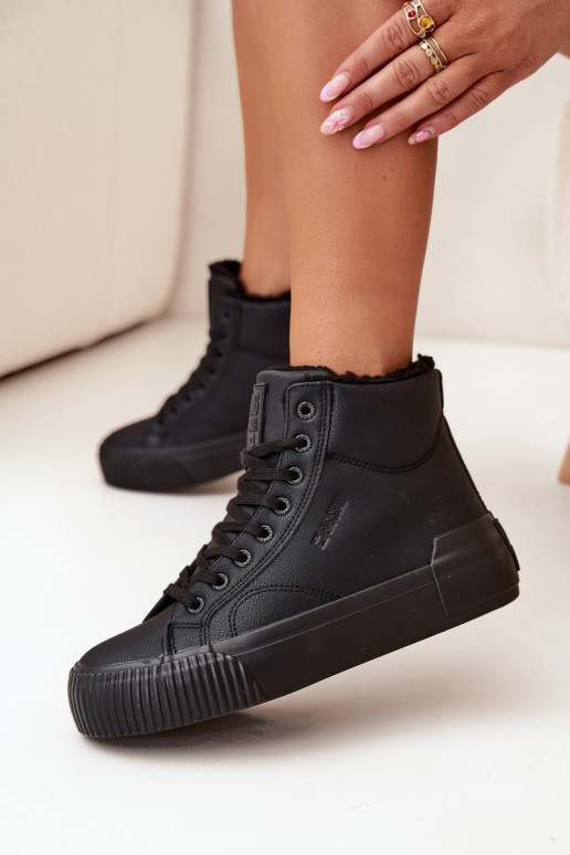 pašiltinti Laisvalaikio bateliai su platforma Big Star OO274796 juodos spalvos