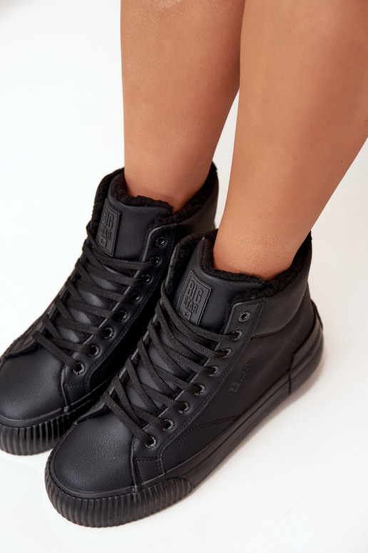 pašiltinti Laisvalaikio bateliai su platforma Big Star OO274796 juodos spalvos