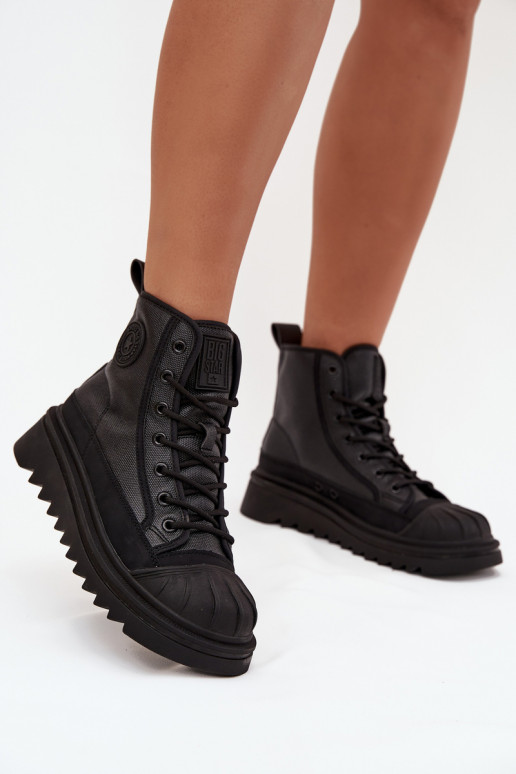 laisvalaikio batai su auliuku Moteriškas pašiltinti Big Star OO274A355 juodos spalvos