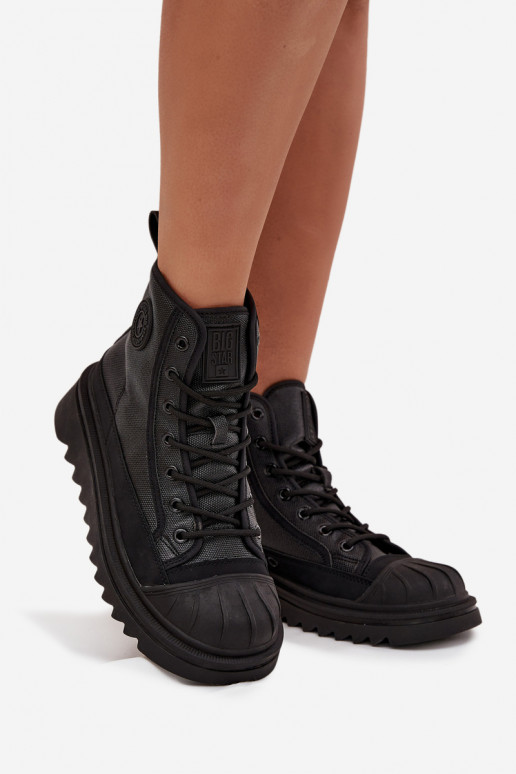 laisvalaikio batai su auliuku Moteriškas pašiltinti Big Star OO274A355 juodos spalvos
