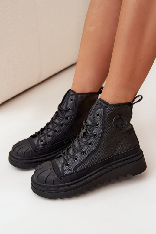 laisvalaikio batai su auliuku Moteriškas pašiltinti Big Star OO274A355 juodos spalvos