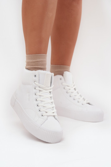 pašiltinti Laisvalaikio bateliai su platforma Big Star OO274794 baltos spalvos