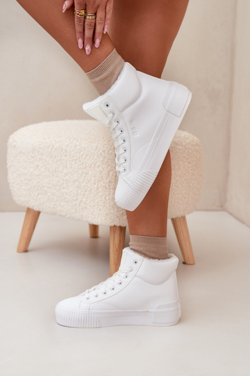 pašiltinti Laisvalaikio bateliai su platforma Big Star OO274794 baltos spalvos